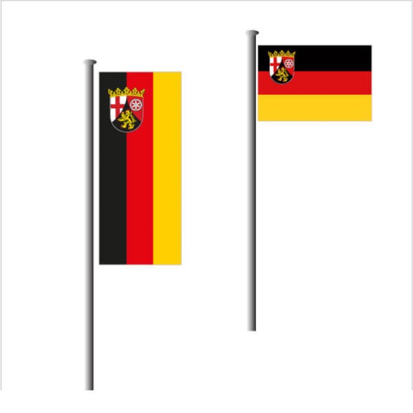 Fahne Flagge Baden Württemberg Hoch mit 5 Karabinahaken 120 x 300 cm
