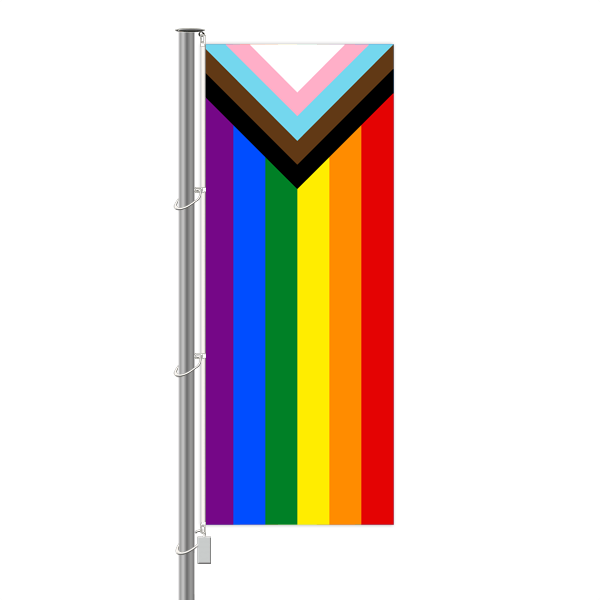 Progress-Pride Fahne - Hochformat