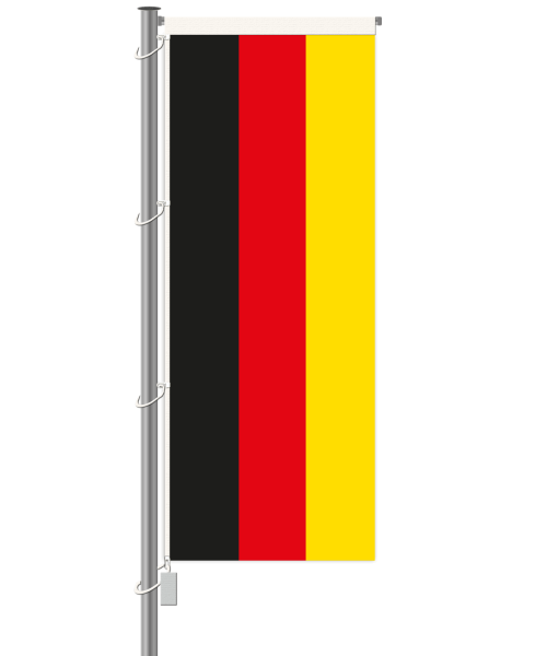 Deutschlandfahne - Hochformat mit Hohlsaum
