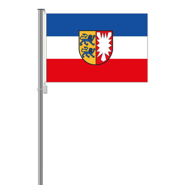 Schleswig-Holstein Flagge - Bürgerwappen - Querformat
