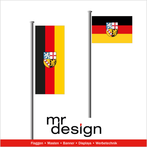Schlüsselanhänger Flagge Fahne Saarland Saargebiet Alu 40 x 57 mm 