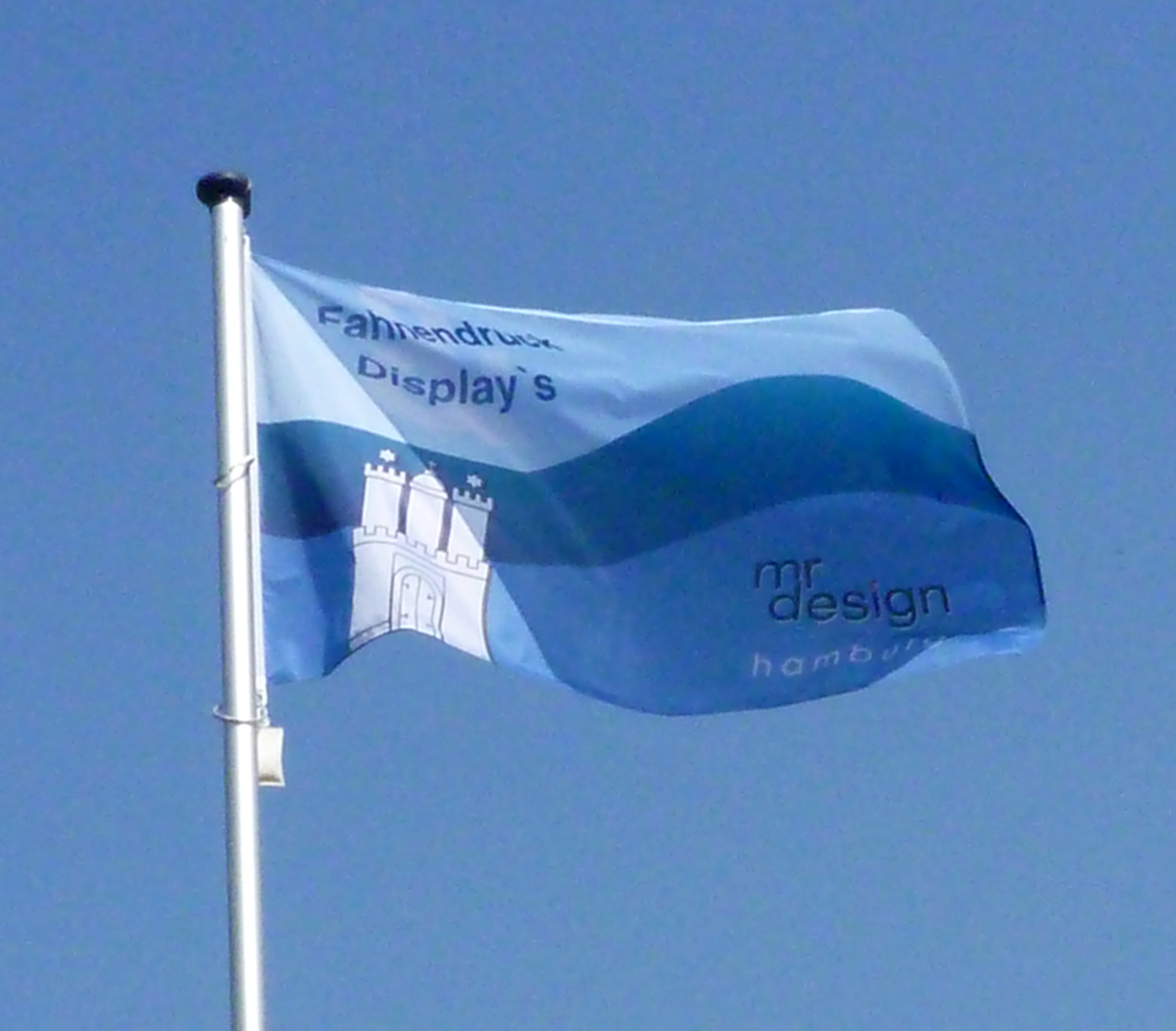 Fahne Flagge Hanomag Blau Logo Digitaldruck 60 x 90 cm 