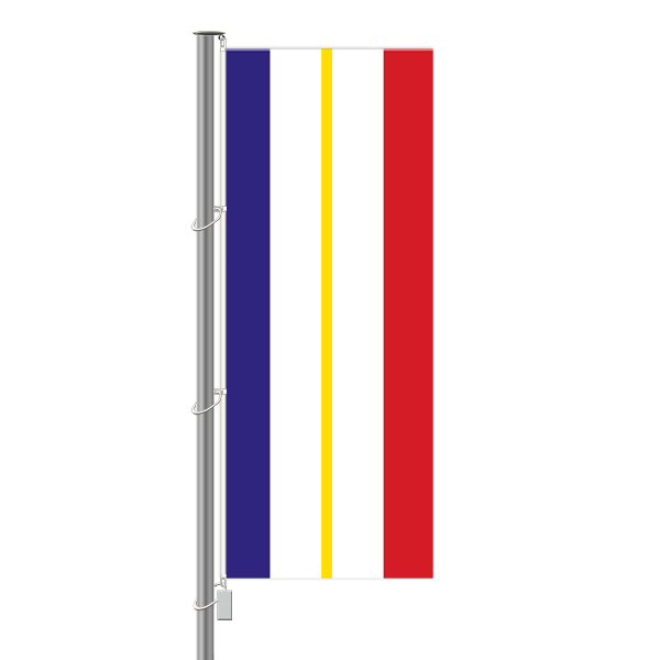 Mecklenburg-Vorpommern Fahne - ohne Wappen - Hochformat