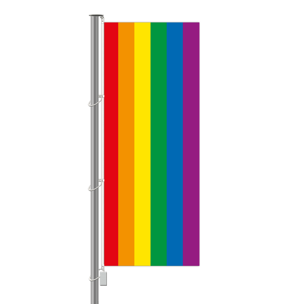 Regenbogen Hissfahne in jeder Größe direkt vom Hersteller