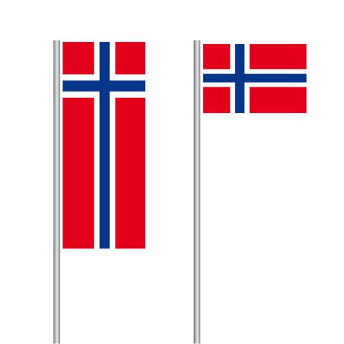 Norwegen Nationalflagge im Hoch- und Querformat