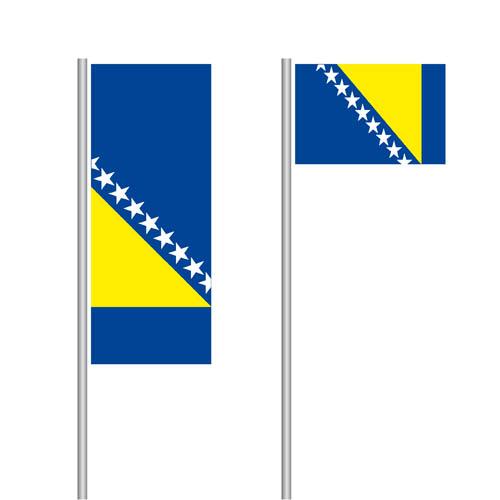 Bosnien und Herzegowina Nationalflagge im Hoch- und Querformat