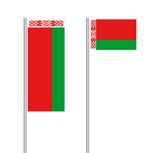 Weissrussland Nationalflagge im Hoch- und Querformat