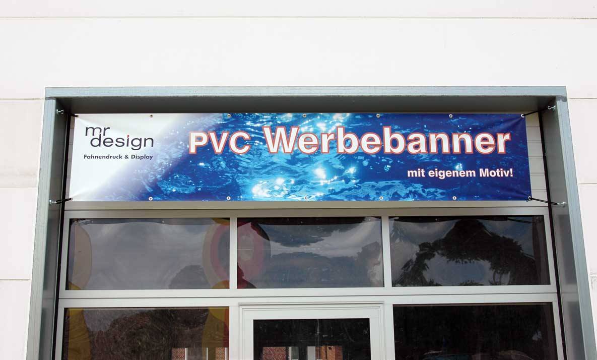 prof Design Werbebanner Werbeplane Banner PVC Plane 150x400 cm inkl 