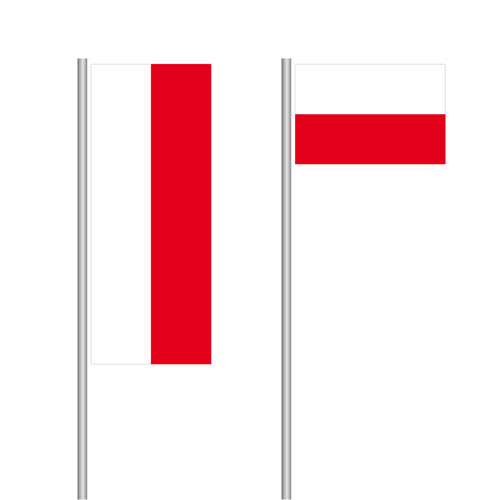 Fahne Flagge Lodz (Polen) 30 x 45 cm Bootsflagge Premiumqualität