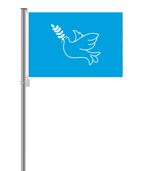Friedenstaube Flagge - Querformat