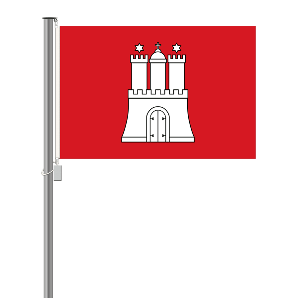 Hamburg Flagge - Querformat