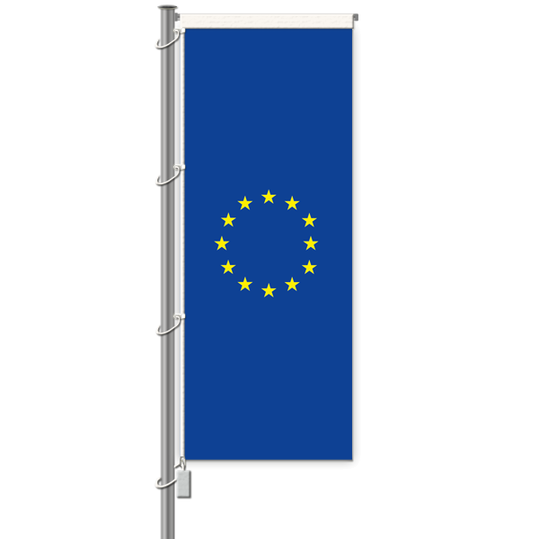 Europa Fahne - Hochformat mit Hohlsaum