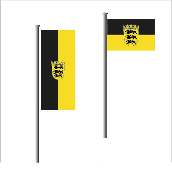 Flagge Fahne Württemberg Schrift Hissflagge 90 x 150 cm 