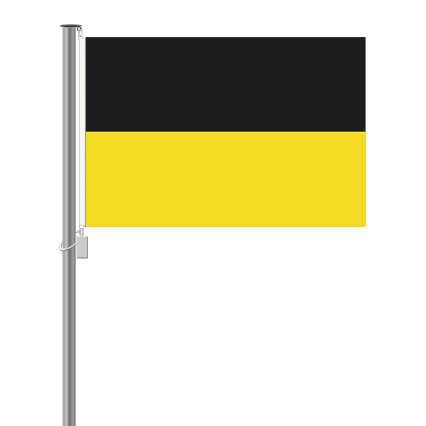 Baden-Württemberg Flagge im Querformat mit Streifen