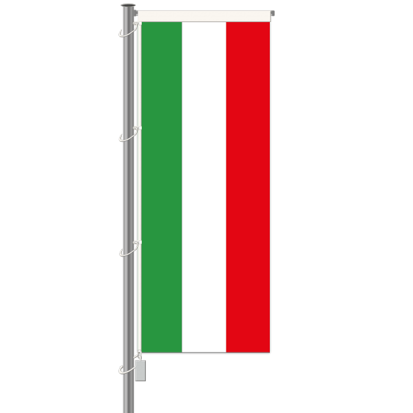 Nordrhein-Westfalen Fahne - ohne Wappen - Hochformat mit Hohlsaum