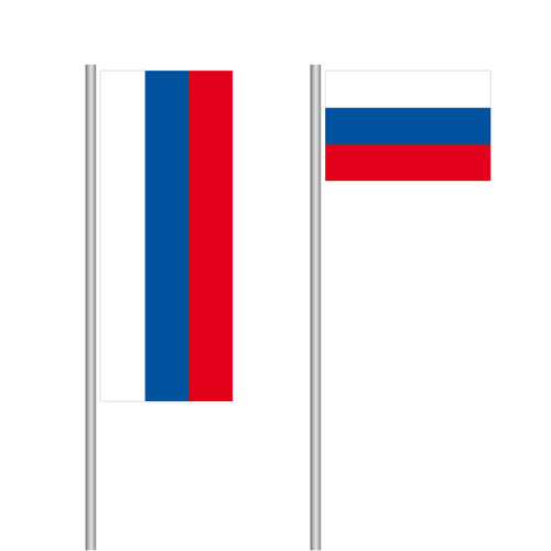 Stock-Flagge Russland mit Adler 30 x 45, Europa, Stock-Flaggen 30 x 45 cm
